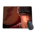 WeLoveFine red scout extreme closeup mousepad.png