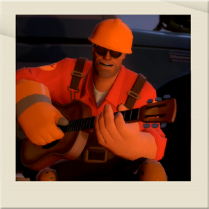 Der Engineer mit seiner Gitarre