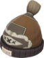 Painted Boarder's Beanie 7C6C57 Brand Demoman.png