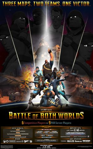 Рекламный плакат Битвы двух миров