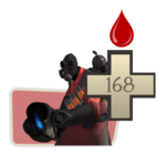 A Pyro HUD with bleeding effect.