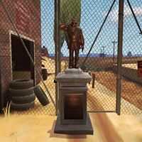 A Soldier statue found in 2Fort.